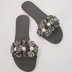 Dahlia Sparkle Flats - Black