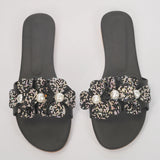 Dahlia Sparkle Flats - Black