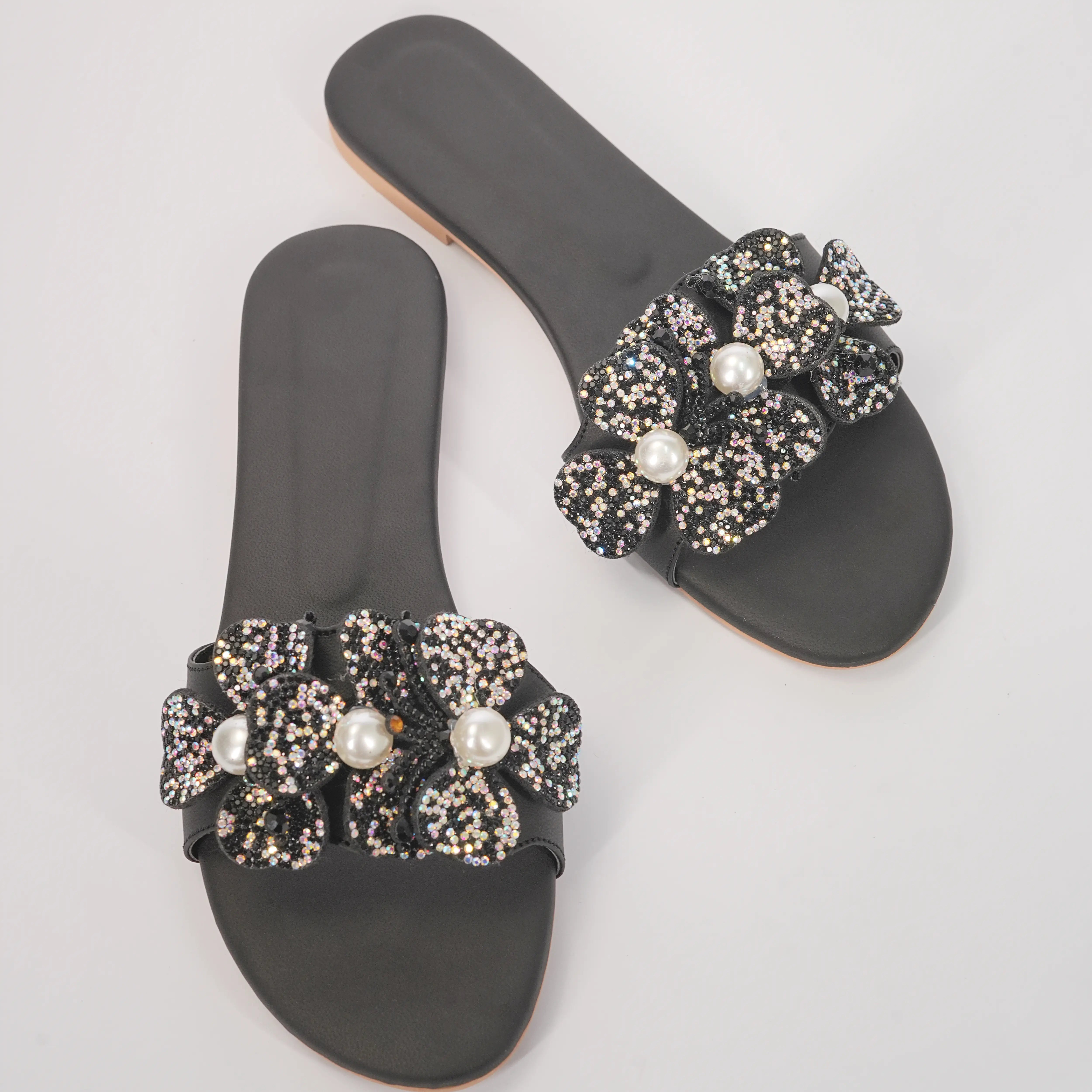 Dahlia Sparkle Flats - Black
