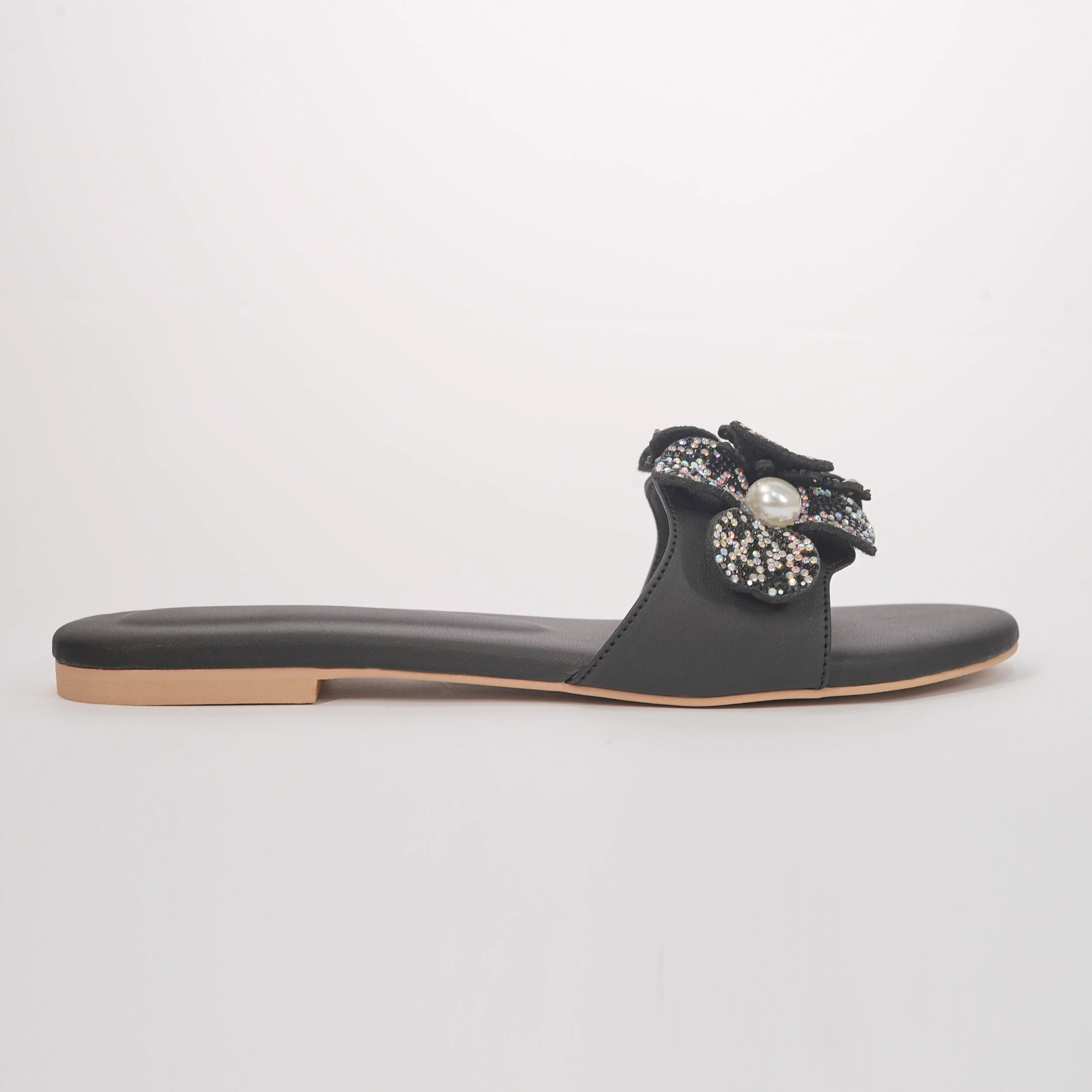 Dahlia Sparkle Flats - Black