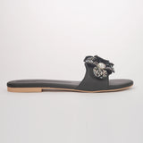 Dahlia Sparkle Flats - Black