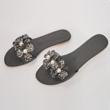 Dahlia Sparkle Flats - Black