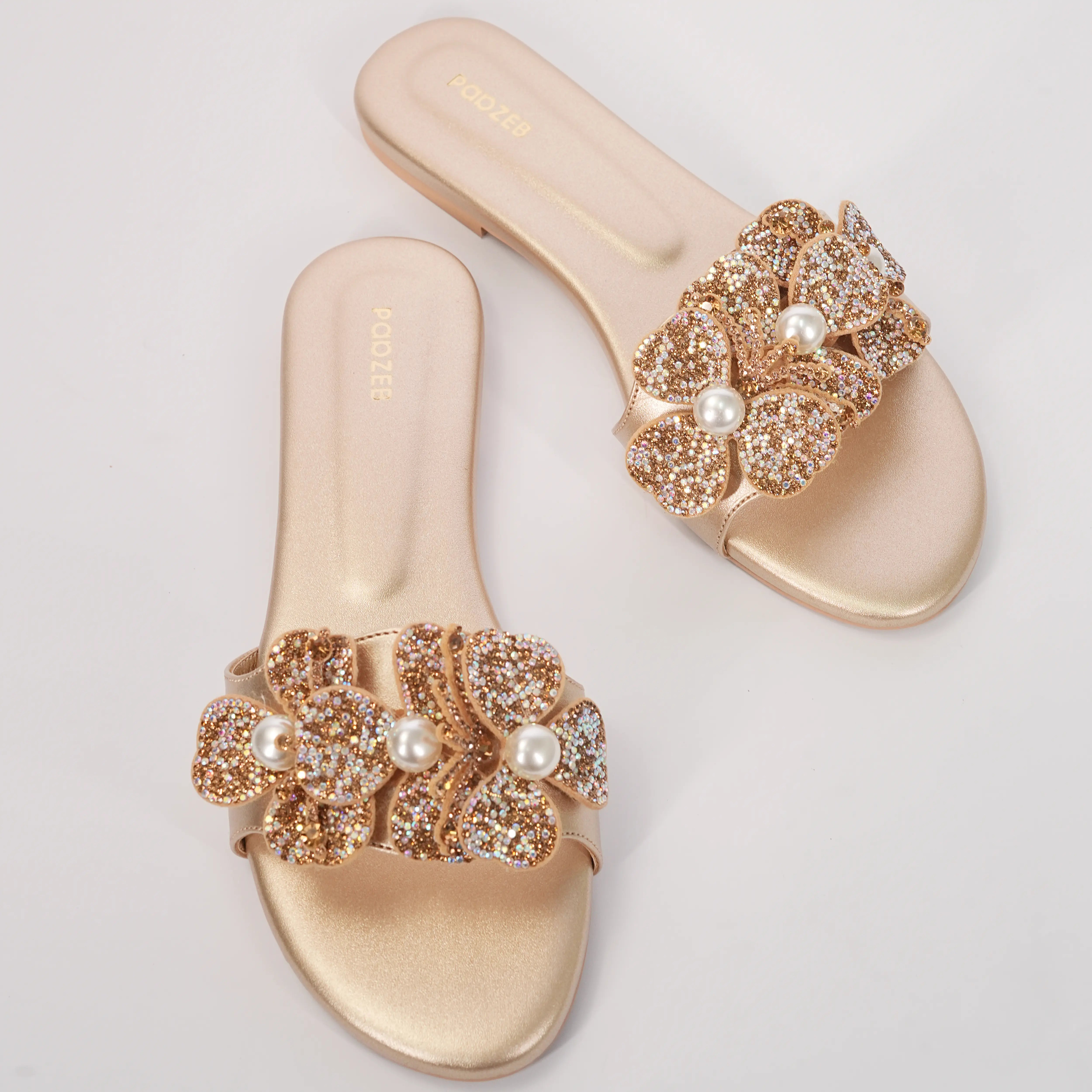 Dahlia Sparkle Flats - Golden