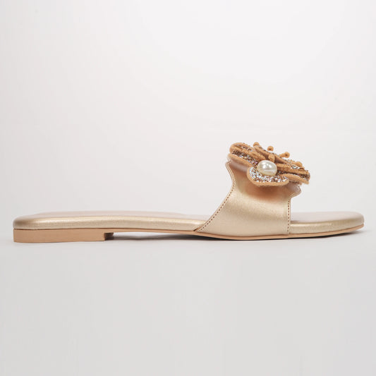 Dahlia Sparkle Flats - Golden