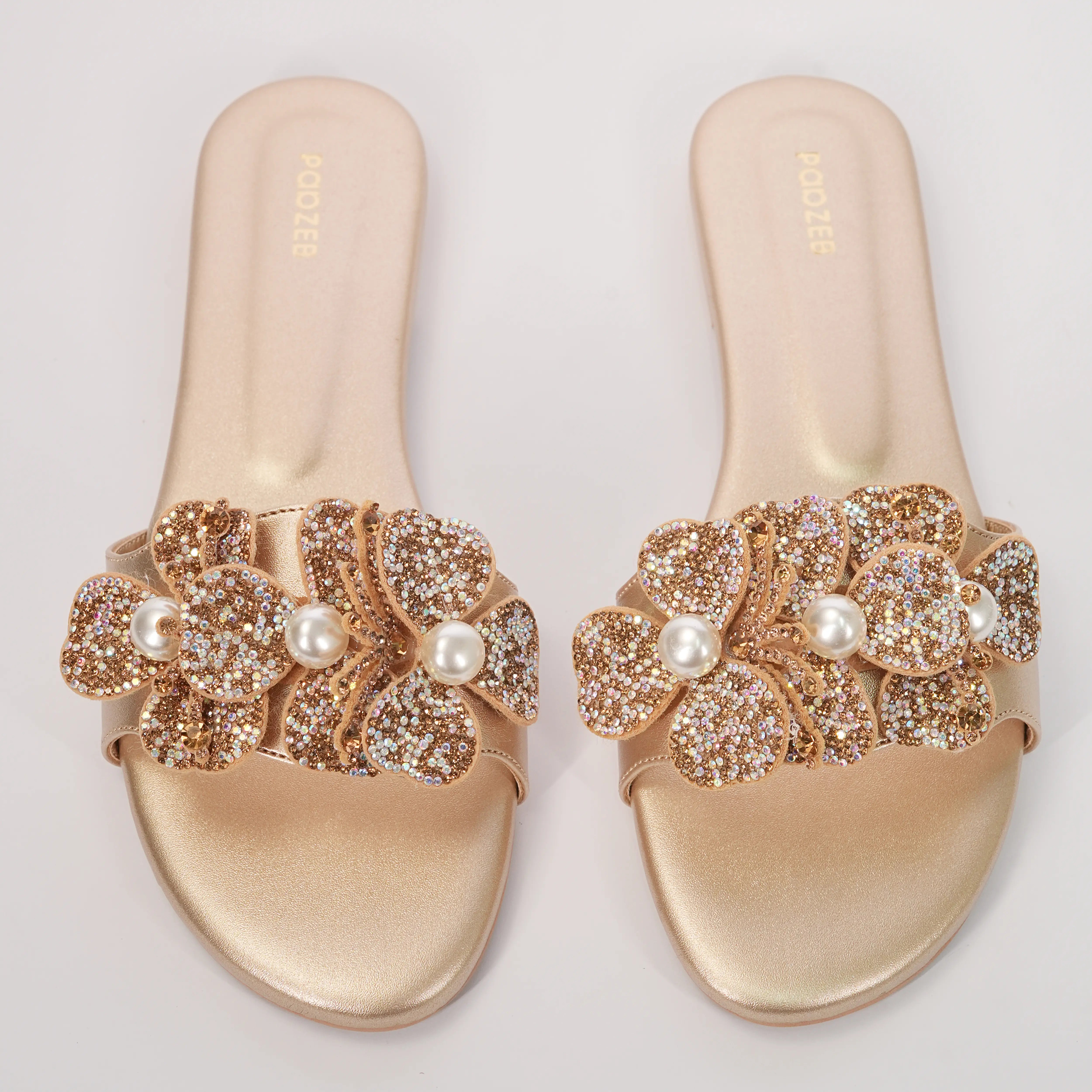 Dahlia Sparkle Flats - Golden