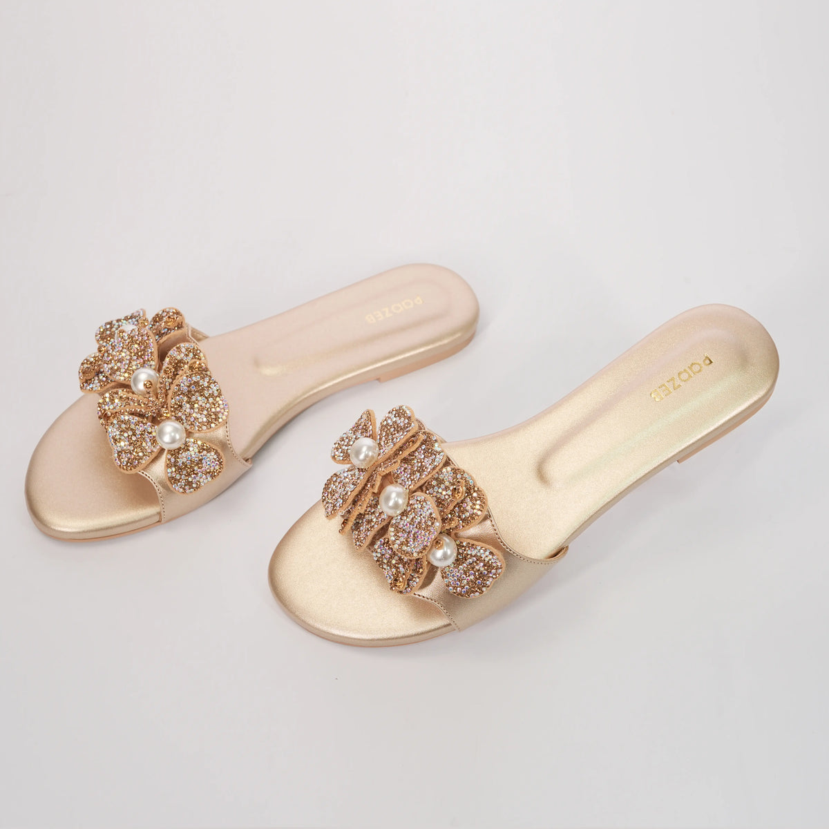 Dahlia Sparkle Flats - Golden