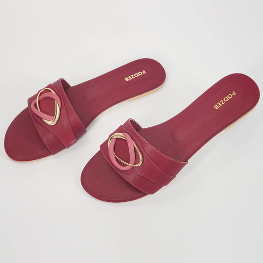 Starlight Flora Flats - Maroon